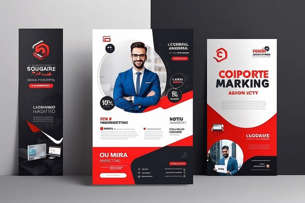 Digital marketing agency corporate social media banner web banner template square flyer design