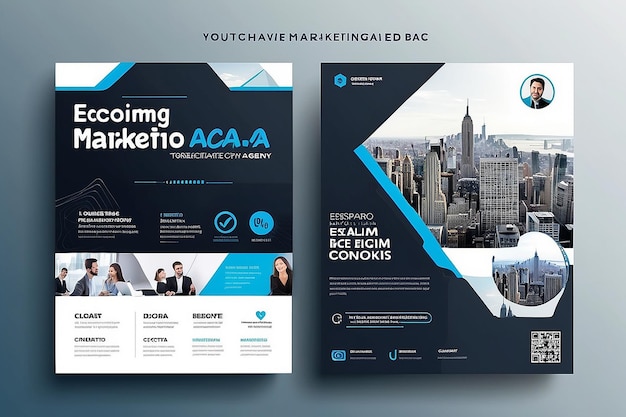 Photo digital marketing agency corporate social media banner web banner template square flyer design