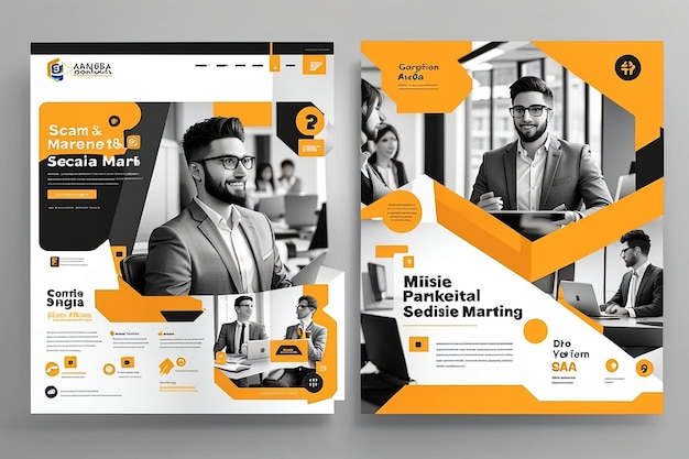 Photo digital marketing agency and corporate social media post template