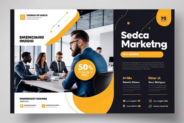 Photo digital marketing agency and corporate social media post template