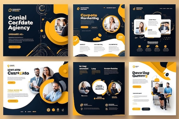 Digital marketing agency and corporate social media post template