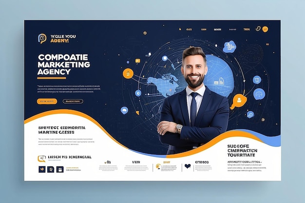 Digital marketing agency and corporate social media post template