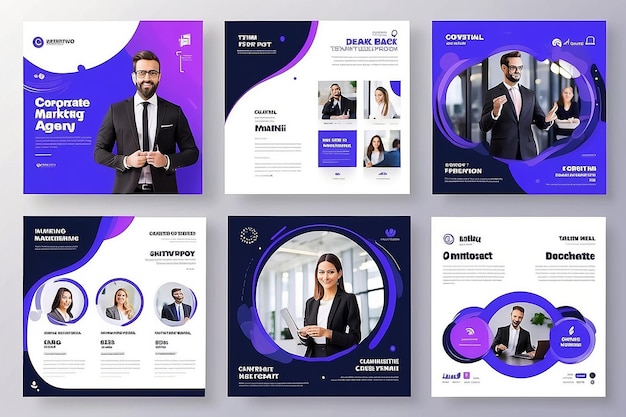 Photo digital marketing agency and corporate social media post template