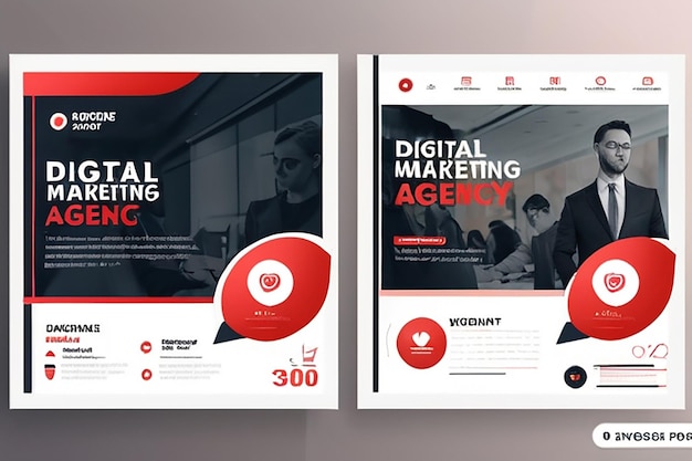 Photo digital marketing agency and corporate social media post template