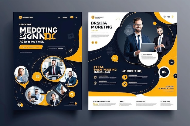 Photo digital marketing agency and corporate social media post template