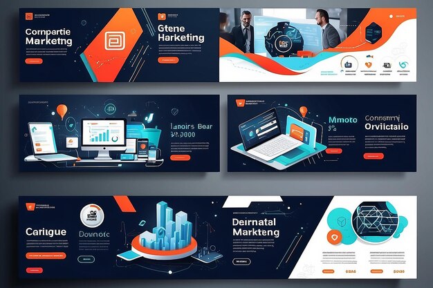 digital marketing agency and corporate web banner template