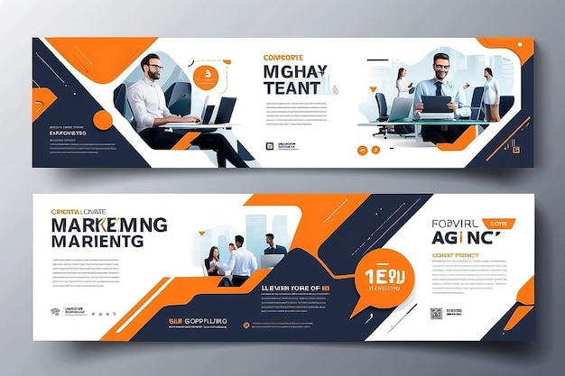 digital marketing agency and corporate web banner template