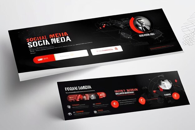 Photo digital marketing agency social media timeline cover page design editable social media timeline background banner