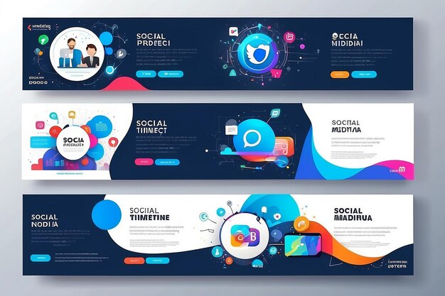 Digital Marketing Agency Social Media Timeline Cover Page Design