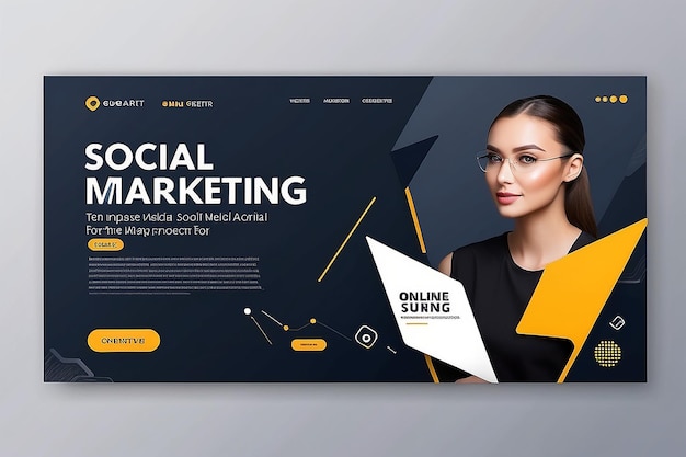 Foto agenzia di marketing digitale media sociali web banner post template design