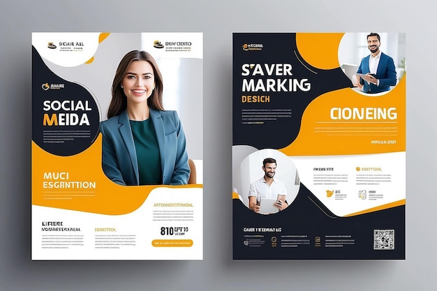 Digital Marketing banner design for Social Media Post Template Digital marketing agency presentation Square Flyer Template