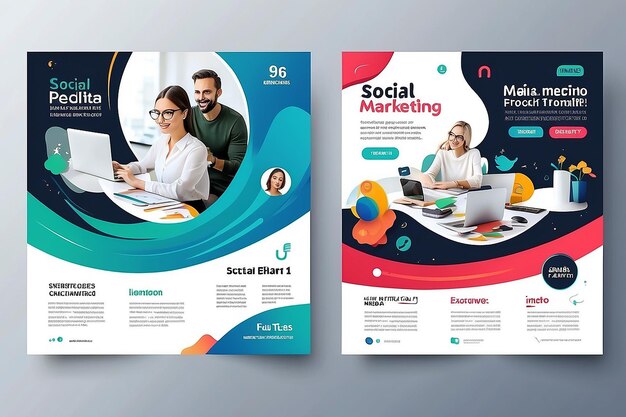 Photo digital marketing banner design for social media post template digital marketing agency presentation