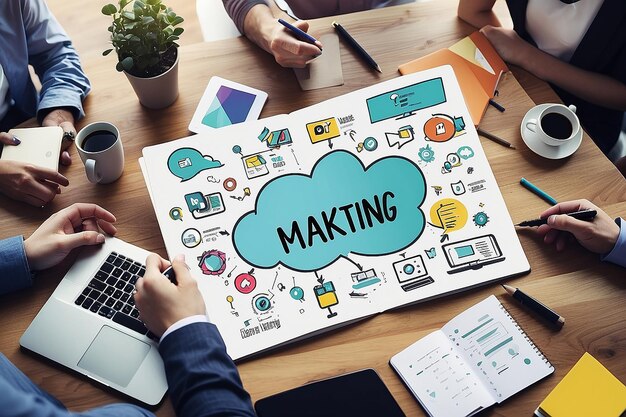 Foto strategia di branding di marketing digitale concetto di media online