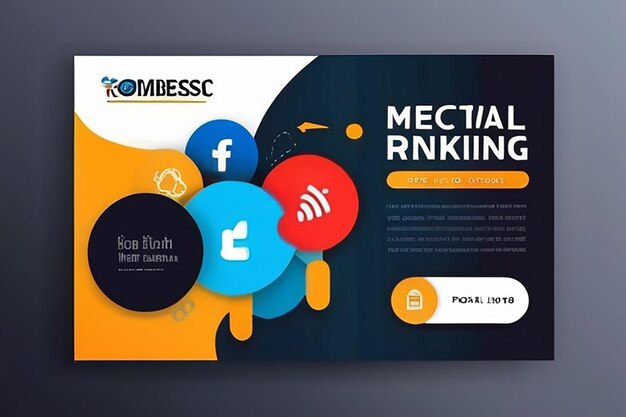 Digital marketing business social media post vector design template