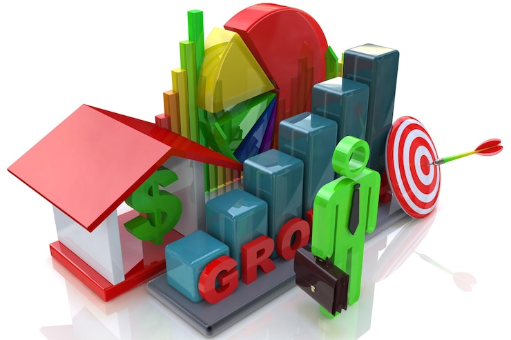 फोटो digital marketing business strategy sales data and economic analytics concept background