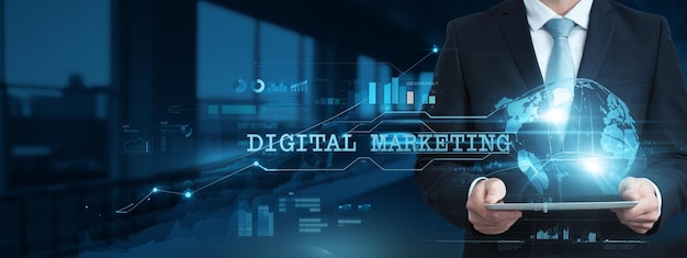 digital marketing commerce online sale concept promotion of products or services through digital