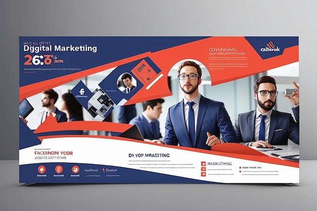 Digital marketing corporate facebook cover template