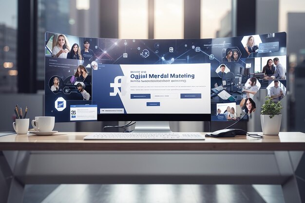 Digital marketing corporate facebook cover template