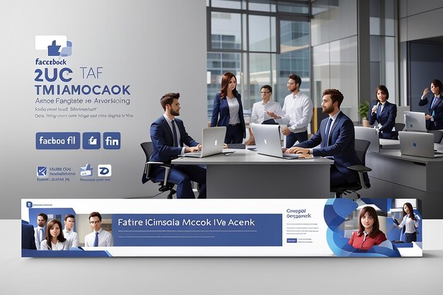 Digital marketing corporate facebook cover template