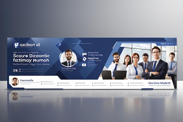 Photo digital marketing corporate facebook cover template