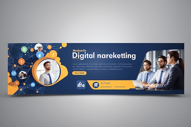 Digital marketing corporate facebook cover template