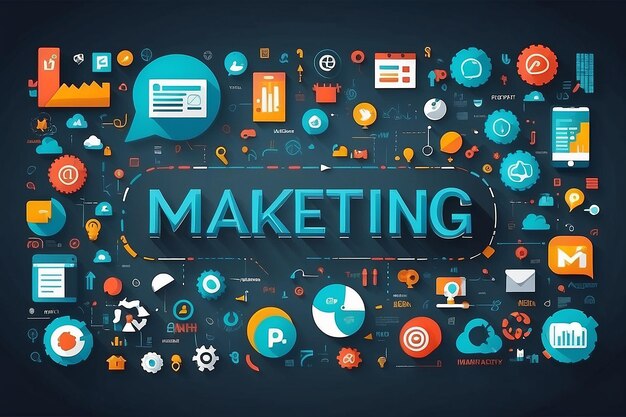 Digital Marketing Design Concept Background