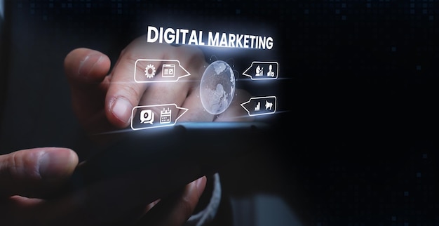 Цифровой маркетинг интернет-маркетинг и фон цифрового маркетинга