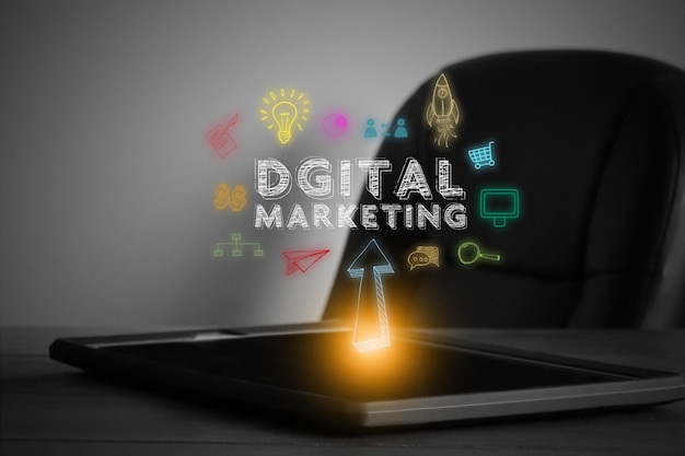 Digital Marketing online marketing and internet marketing concept