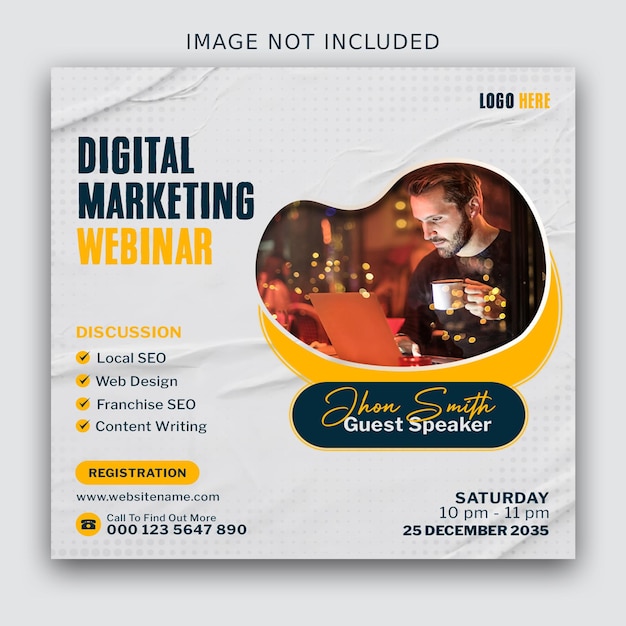 디지털 마케팅 소셜 미디어 배너 및 인스트그램 포스트 디자인 템플릿