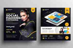 Photo digital marketing social media post template business marketing flyer design