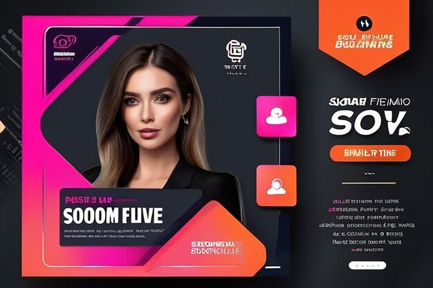 Photo digital marketing social media post template digital marketing agency square flyer template