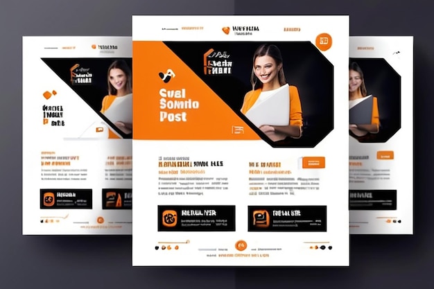 Digital Marketing Social Media Post Template Digital marketing agency Square Flyer Template