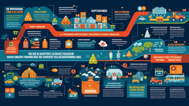 Photo digital marketing strategy infographic highlighting ecommerce trend ai generated