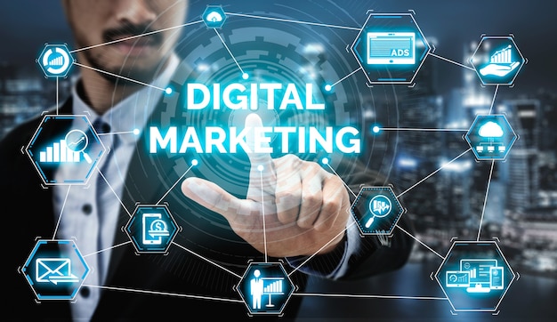 Digital Marketing Technology Solution for Online Business Concept