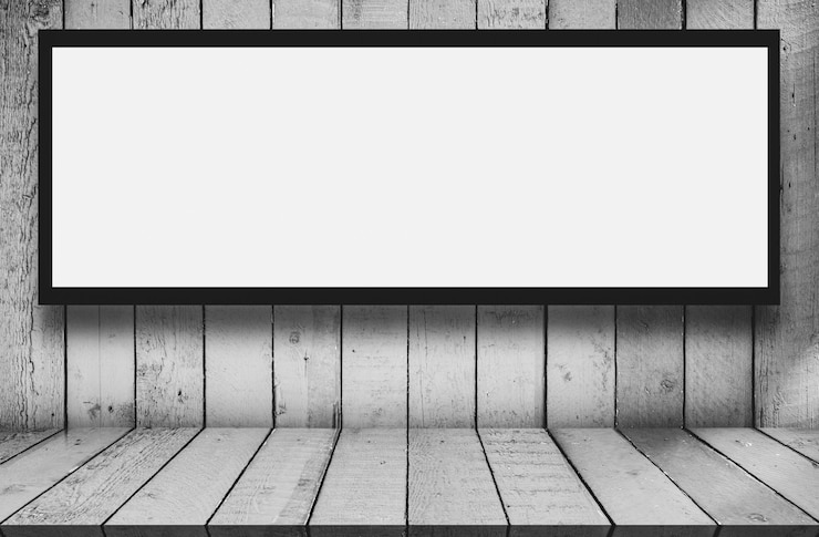 Photo digital media blank white mock up of advertising light box billboard 