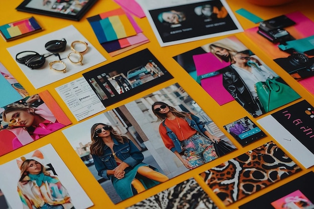 Photo a digital mood board featuring fashion trends and styl