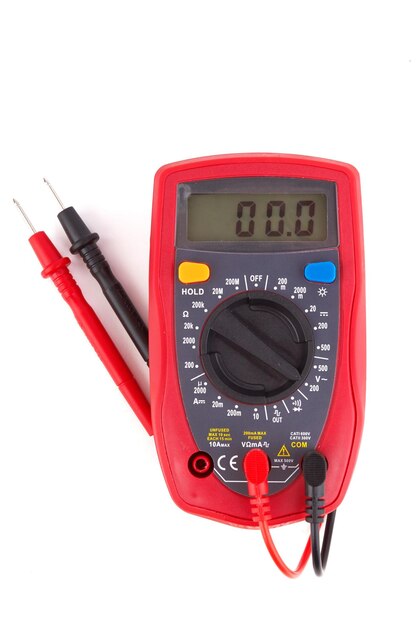 Photo digital multimeter isolated