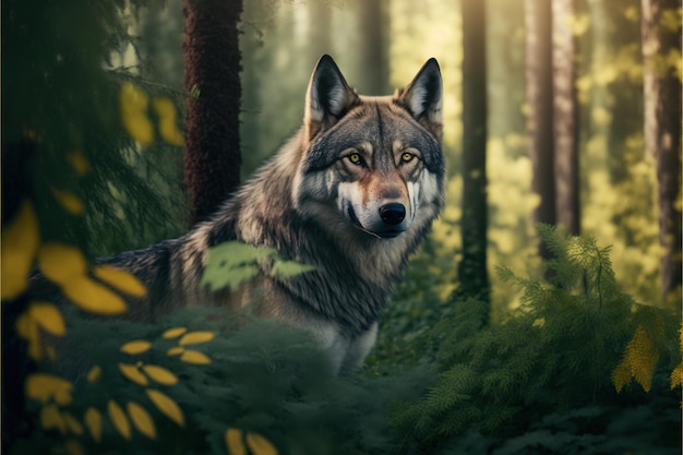 Digital national geographic realistic illustration with stunning scene