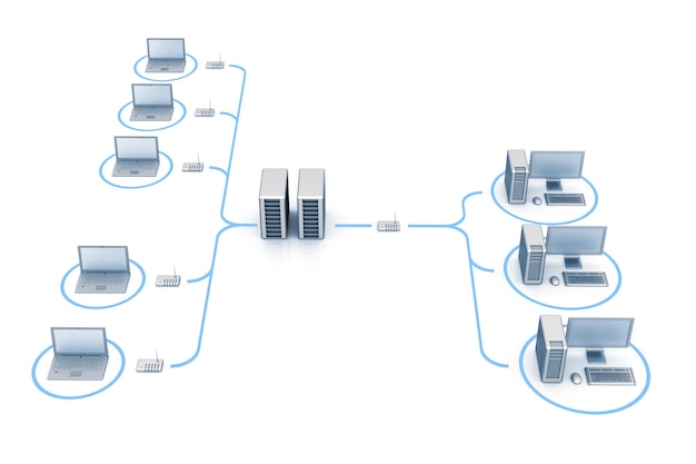 Digital network graphic background