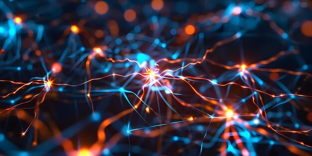 digital networks visually representing neural operations in an intricate and glowing way concept neural network visualization brain mapping glowing connections artificial intelligence concepts