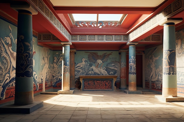Digital Odyssey Knossos' Frescoes Mazes and the Minotaur's Myth