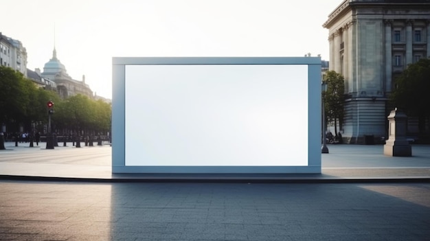 Foto digital outdoor vacuo lightbox all'angolo della strada la base per il layout spazio poster vuoto