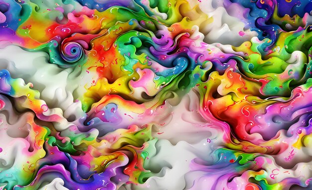 Digital painted wavy liquid abstract background