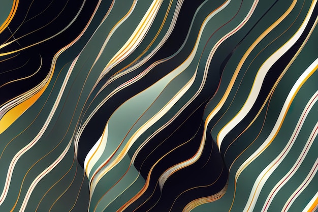 Digital painting - abstract vector wallpaper. exotic striped\
overlapping wavy shapes and line