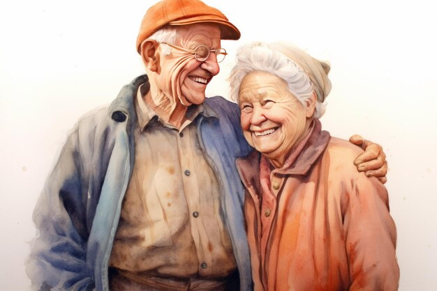 Фото Цифровая живопись и рисунок счастливой азиатской пожилой пенсионерской пары расслабляются улыбающиеся пожилые мужчина и женщина наслаждаются отдыхом на морском пляже на открытом воздухе здравоохранение семейный образ жизни на открытом воздухе.