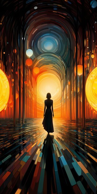 digital painting backdrops lucid dreaming techniques akashic futuristic spiritual space mystic woman