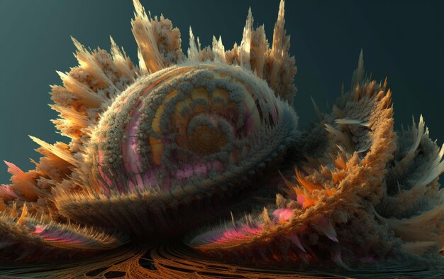 A digital painting of a giant jellyfish