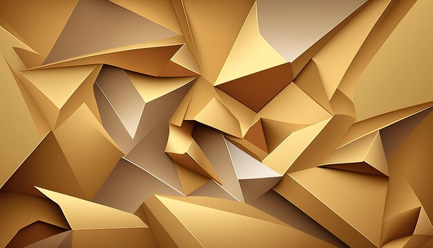 A digital painting of gold and brown shapes