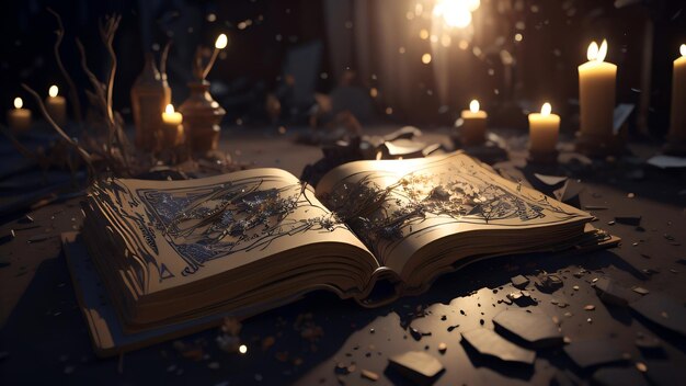 Digital Painting of a Magic Book