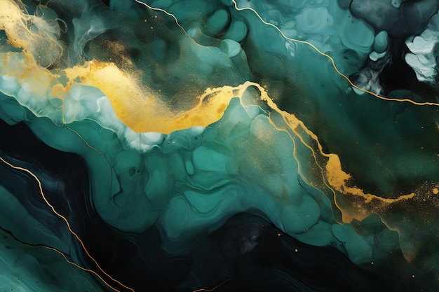 A digital painting of a river with a yellow line on the bottom.